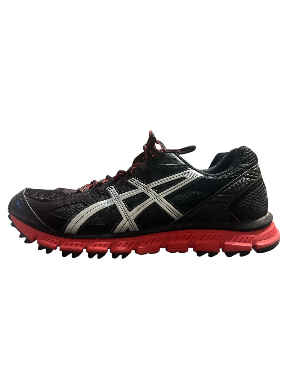 Asics Black & Red Gel Scram Women Trail Running Shoe Size 8.5
